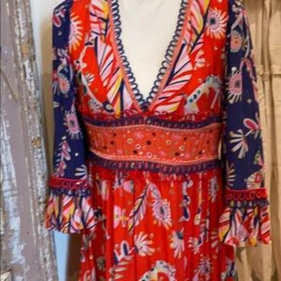 Long dress with long sleeves great colors - Picture 3 of 7